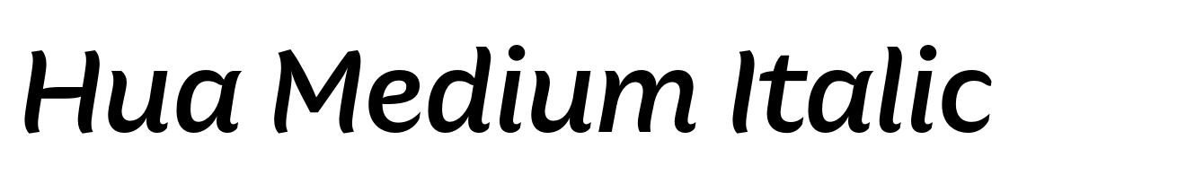 Hua Medium Italic